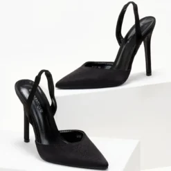 The Fashion Project Γόβες σατέν με λουράκι - Μαύρο 8 The Fashion Project Γόβες σατέν με λουράκι - Μαύρο -Γόβες Εκπτώσεις goves saten muteres me louraki 105473 xjtt 1