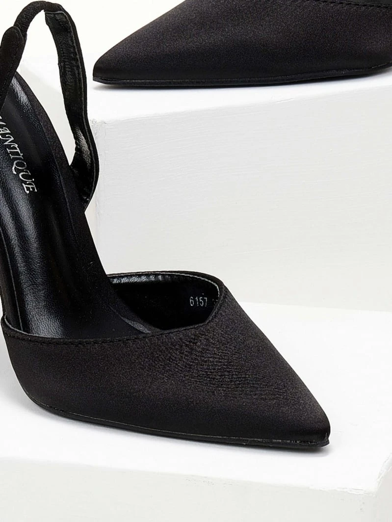 The Fashion Project Γόβες σατέν με λουράκι - Μαύρο 5 The Fashion Project Γόβες σατέν με λουράκι - Μαύρο - Image 5