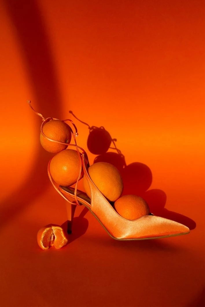 Γόβες σατέν με κορδόνια Tfp - Πορτοκαλί 7 Γόβες σατέν με κορδόνια Tfp - Πορτοκαλί - Image 7