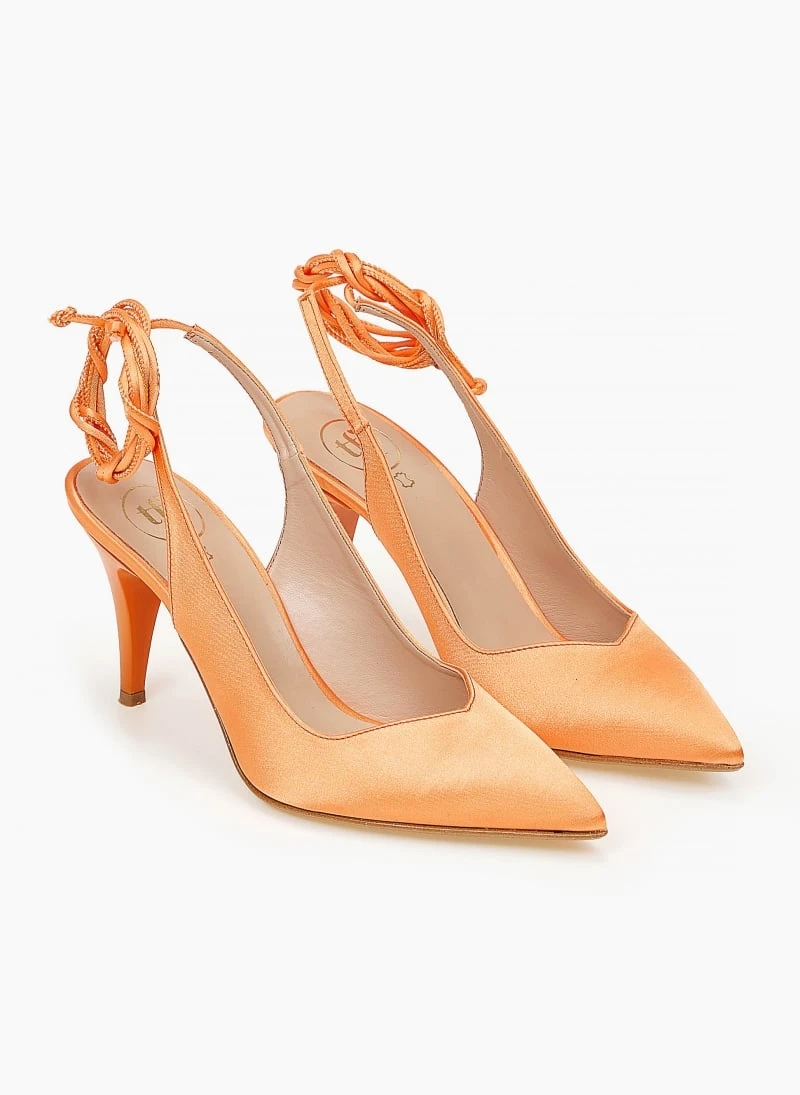 Γόβες σατέν με κορδόνια Tfp - Πορτοκαλί 5 Γόβες σατέν με κορδόνια Tfp - Πορτοκαλί - Image 5