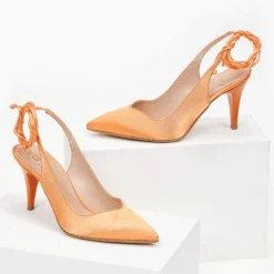 Γόβες σατέν με κορδόνια Tfp - Πορτοκαλί 9 Γόβες σατέν με κορδόνια Tfp - Πορτοκαλί -Γόβες Εκπτώσεις goves saten tfp me kordonia 100654 yeae 1