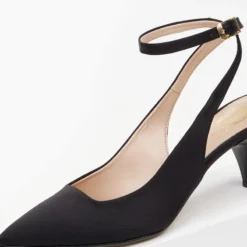 Γόβες σατέν με λουράκι Tfp - Μαύρο -Γόβες Εκπτώσεις goves saten tfp me louraki 100381 h887