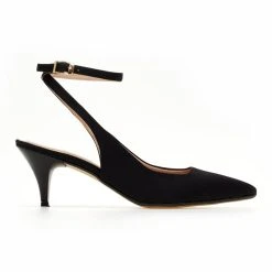 Γόβες σατέν με λουράκι Tfp - Μαύρο