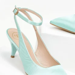 Γόβες σατέν με λουράκι Tfp - Βεραμάν -Γόβες Εκπτώσεις goves saten tfp me louraki 100453 m59g