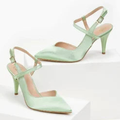 Γόβες σατέν με χιαστί σχέδιο Tfp - Βεραμάν -Γόβες Εκπτώσεις goves saten tfp me xiasti sxedio 100641 bn9z