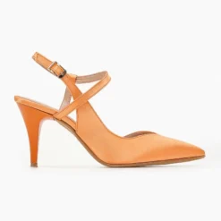 Γόβες σατέν με χιαστί σχέδιο Tfp - Πορτοκαλί