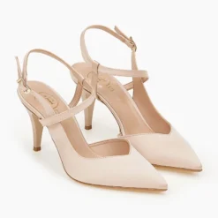 Γόβες σατέν με χιαστί σχέδιο Tfp - Nude -Γόβες Εκπτώσεις goves saten tfp me xiasti sxedio 100763 fw2u