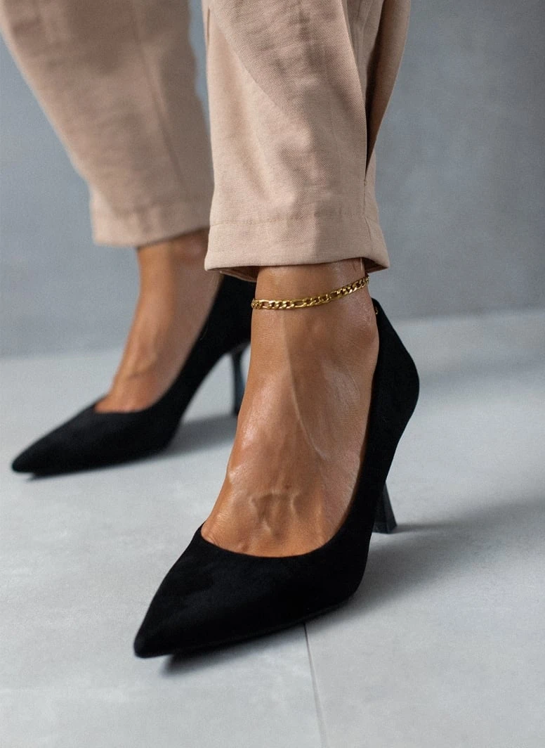 The Fashion Project Γόβες Suede με λεπτό τακούνι - Μαύρο 4 The Fashion Project Γόβες Suede με λεπτό τακούνι - Μαύρο - Image 4