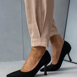 The Fashion Project Γόβες Suede με λεπτό τακούνι - Μαύρο -Γόβες Εκπτώσεις goves suede me lepto takouni 106657 7t04