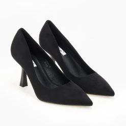 The Fashion Project Γόβες Suede με λεπτό τακούνι - Μαύρο -Γόβες Εκπτώσεις goves suede me lepto takouni 106657 az5f