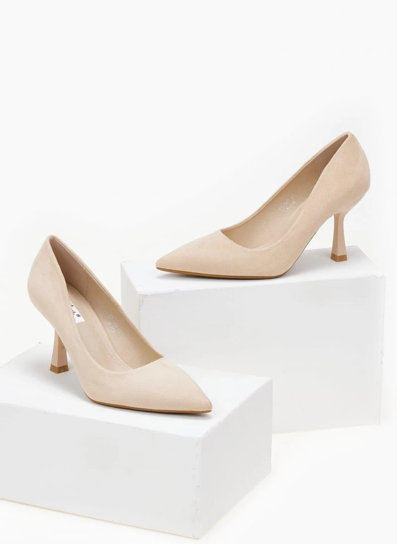 The Fashion Project Γόβες Suede με λεπτό τακούνι - Μπεζ 3 The Fashion Project Γόβες Suede με λεπτό τακούνι - Μπεζ - Image 3