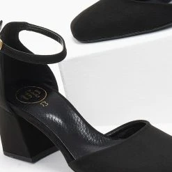 Γόβες Suede με μπαρέτα Tfp - Μαύρο -Γόβες Εκπτώσεις goves suede me mpareta tfp 108800 i5ko