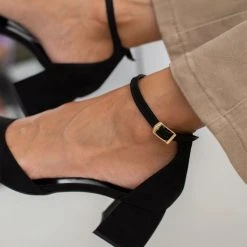 Γόβες Suede με μπαρέτα Tfp - Μαύρο -Γόβες Εκπτώσεις goves suede me mpareta tfp 108800 w55v