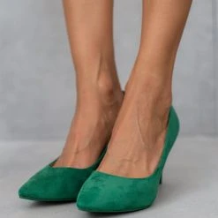 The Fashion Project Γόβες Suede μυτερές - Πράσινο