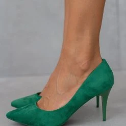 The Fashion Project Γόβες Suede μυτερές - Πράσινο -Γόβες Εκπτώσεις goves suede muteres 107050 p0bt