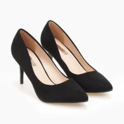 The Fashion Project Γόβες Suede μυτερές - Μαύρο 7 The Fashion Project Γόβες Suede μυτερές - Μαύρο -Γόβες Εκπτώσεις goves suede muteres me lepto takouni 107048 562n 1