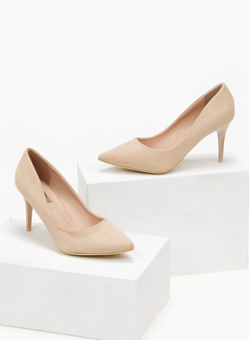 The Fashion Project Γόβες Suede μυτερές - Μπεζ 5 The Fashion Project Γόβες Suede μυτερές - Μπεζ - Image 5