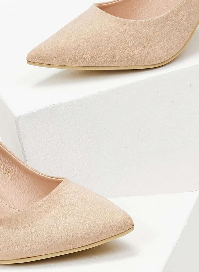 The Fashion Project Γόβες Suede μυτερές - Μπεζ 3 The Fashion Project Γόβες Suede μυτερές - Μπεζ - Image 3