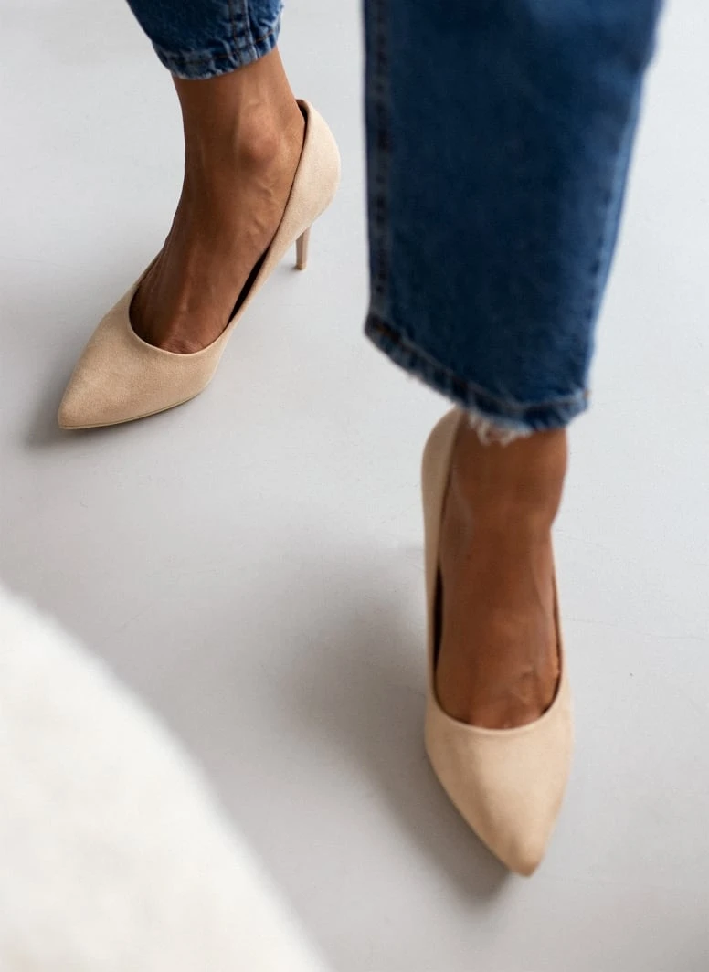 The Fashion Project Γόβες Suede μυτερές - Μπεζ 7 The Fashion Project Γόβες Suede μυτερές - Μπεζ - Image 7