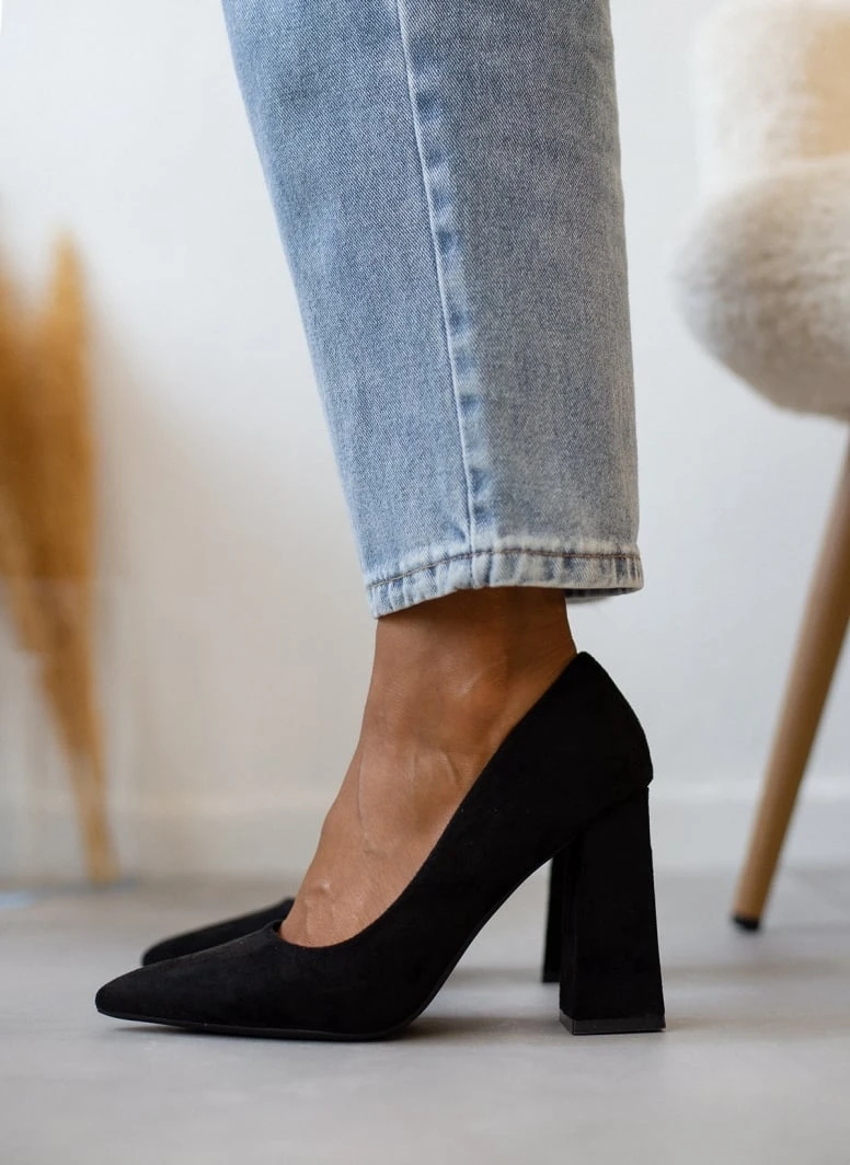 The Fashion Project Γόβες Suede με ντυμένο τακούνι - Μαύρο 7 The Fashion Project Γόβες Suede με ντυμένο τακούνι - Μαύρο - Image 7