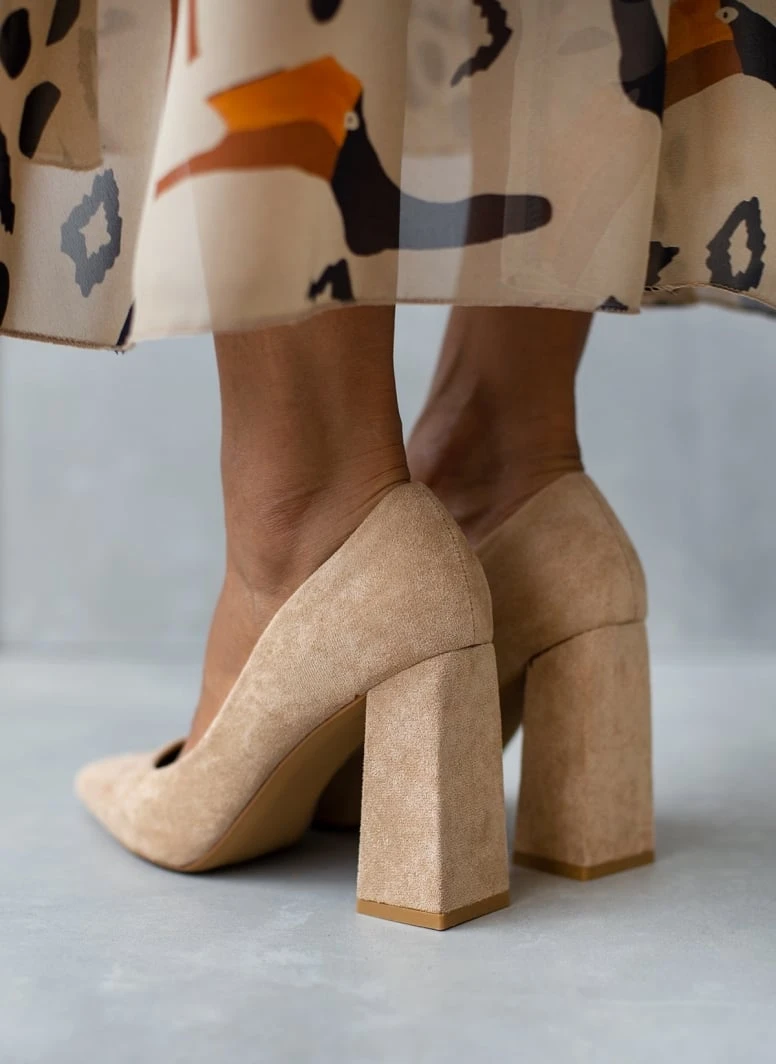 The Fashion Project Γόβες Suede με ντυμένο τακούνι - Πούρο 4 The Fashion Project Γόβες Suede με ντυμένο τακούνι - Πούρο - Image 4