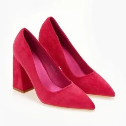 The Fashion Project Γόβες Suede με ντυμένο τακούνι - Φούξια -Γόβες Εκπτώσεις goves suede muteres me ntumeno takouni 105542 sa1e