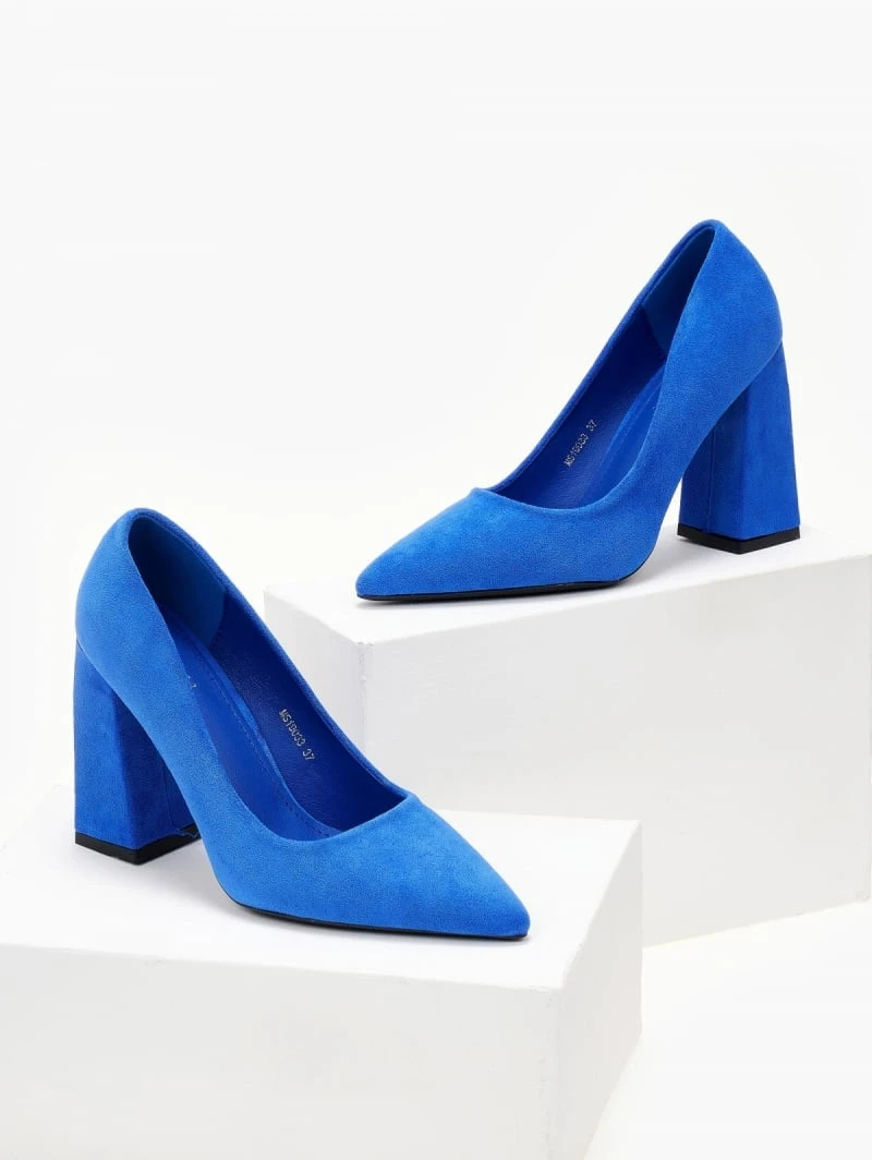 The Fashion Project Γόβες Suede με ντυμένο τακούνι - Μπλε 2 The Fashion Project Γόβες Suede με ντυμένο τακούνι - Μπλε - Image 2