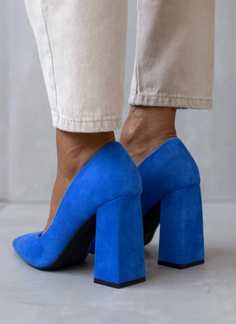 The Fashion Project Γόβες Suede με ντυμένο τακούνι - Μπλε 4 The Fashion Project Γόβες Suede με ντυμένο τακούνι - Μπλε - Image 4