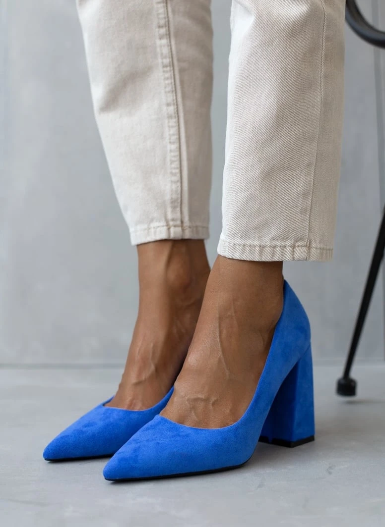 The Fashion Project Γόβες Suede με ντυμένο τακούνι - Μπλε 1 The Fashion Project Γόβες Suede με ντυμένο τακούνι - Μπλε