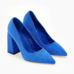 The Fashion Project Γόβες Suede με ντυμένο τακούνι - Μπλε -Γόβες Εκπτώσεις goves suede muteres me ntumeno takouni 105543 gi4v 1