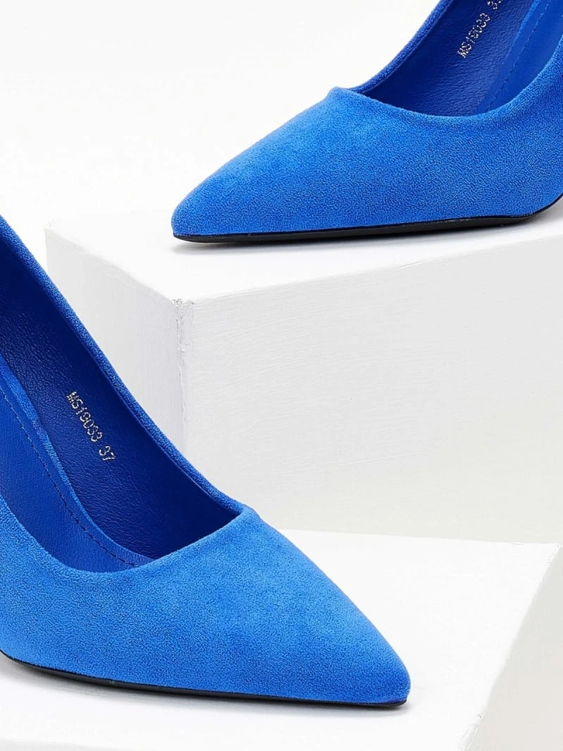 The Fashion Project Γόβες Suede με ντυμένο τακούνι - Μπλε 3 The Fashion Project Γόβες Suede με ντυμένο τακούνι - Μπλε - Image 3