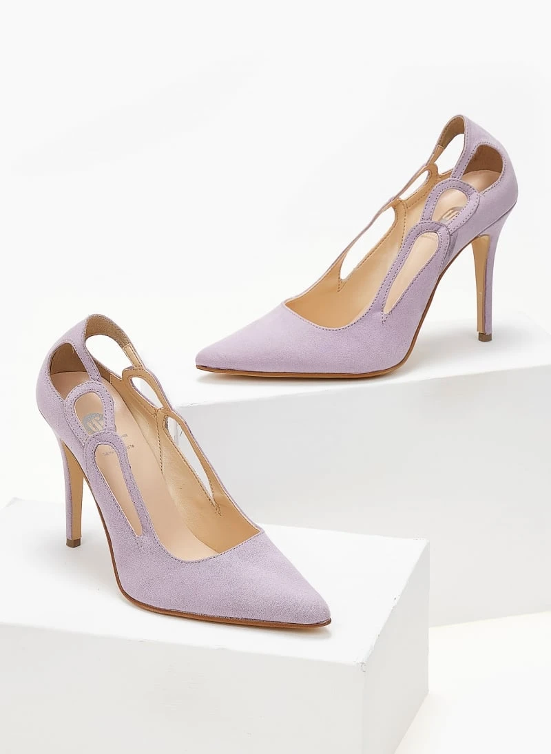 Γόβες μυτερές με ανοίγματα Tfp - Λιλά 2 Γόβες μυτερές με ανοίγματα Tfp - Λιλά - Image 2