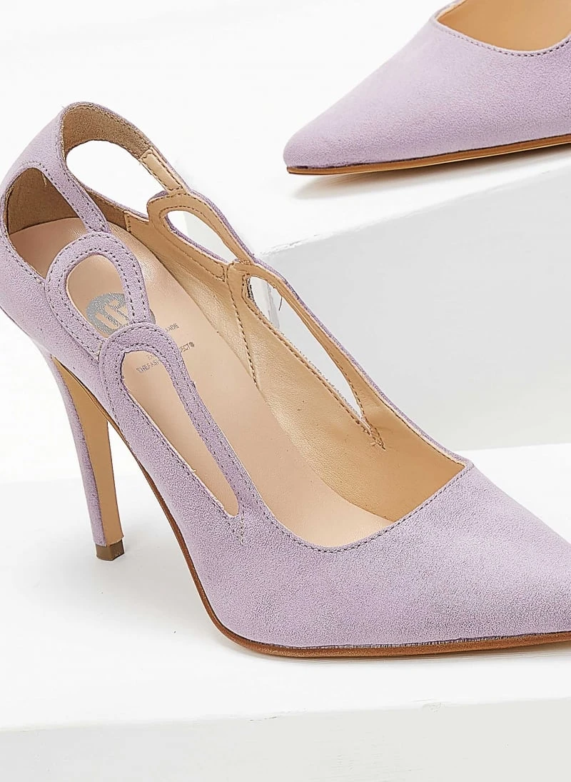 Γόβες μυτερές με ανοίγματα Tfp - Λιλά 3 Γόβες μυτερές με ανοίγματα Tfp - Λιλά - Image 3