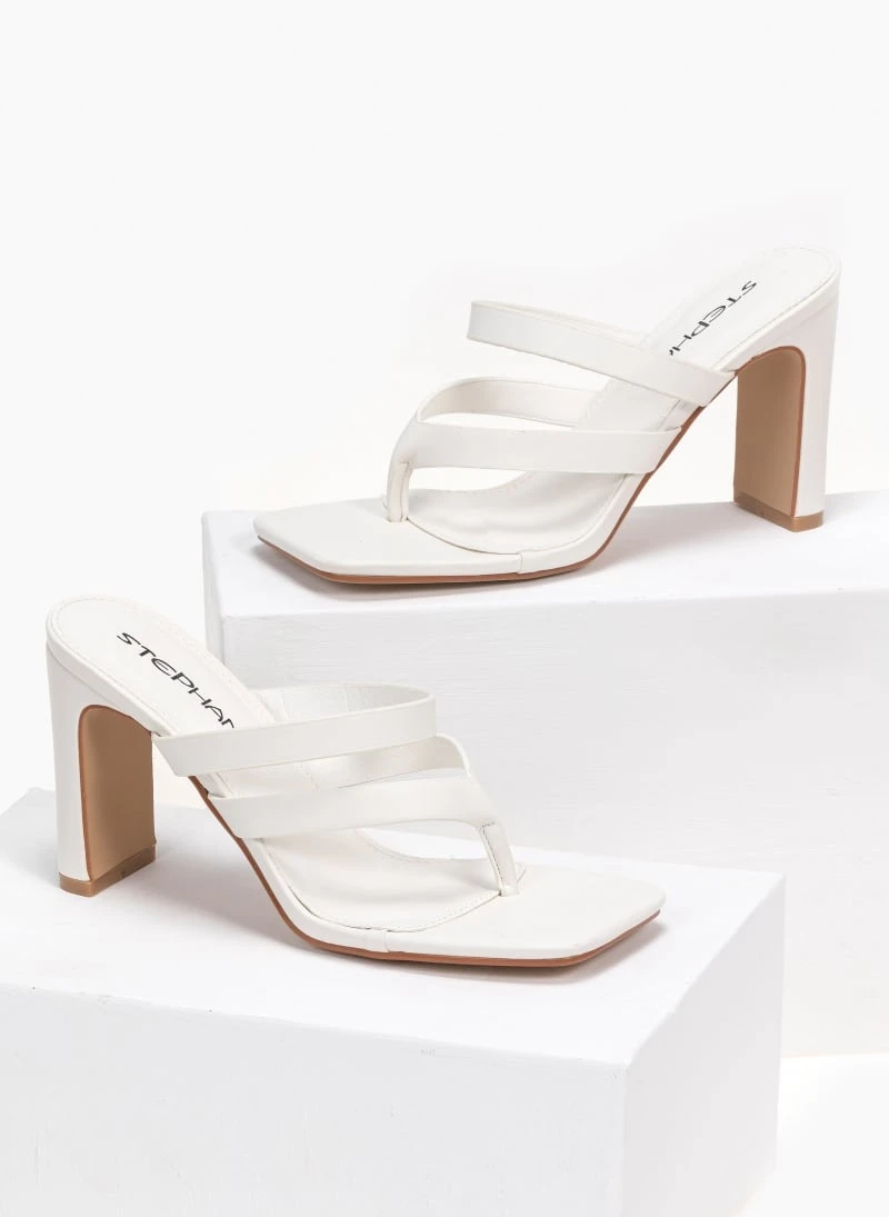 The Fashion Project Mules καρέ με λουράκια - Λευκό 1 The Fashion Project Mules καρέ με λουράκια - Λευκό