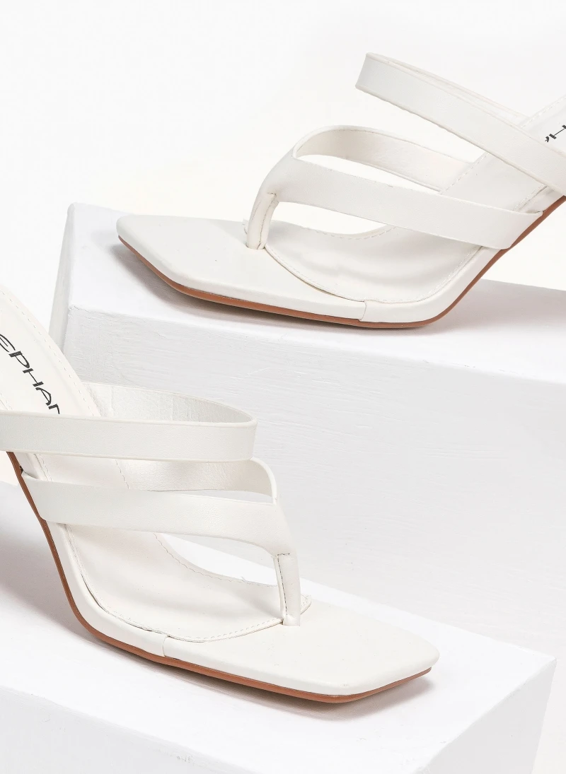 The Fashion Project Mules καρέ με λουράκια - Λευκό 3 The Fashion Project Mules καρέ με λουράκια - Λευκό - Image 3