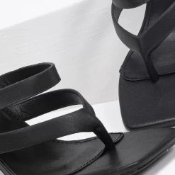 The Fashion Project Mules καρέ με λουράκια - Μαύρο -Γόβες Εκπτώσεις kare mules me lourakia 93259 t918