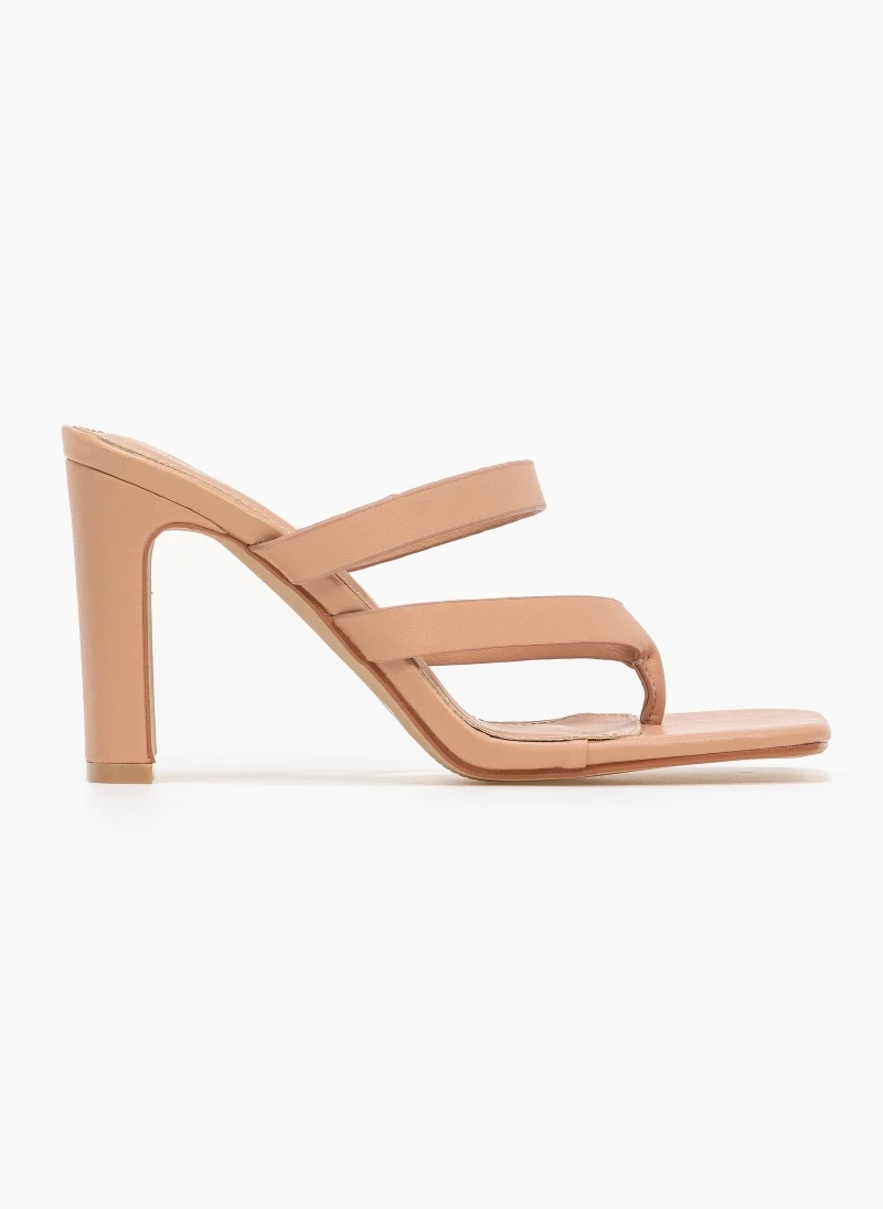 The Fashion Project Mules καρέ με λουράκια - Μπεζ 4 The Fashion Project Mules καρέ με λουράκια - Μπεζ - Image 4