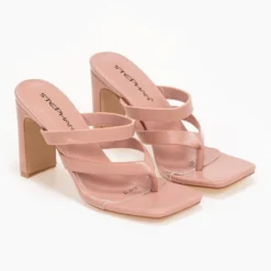 The Fashion Project Mules καρέ με λουράκια - Nude -Γόβες Εκπτώσεις kare mules me lourakia 93261 aadf