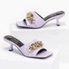 The Fashion Project Mules καρέ με αλυσίδα - Λιλά