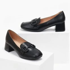 The Fashion Project Loafers με αγκράφα στο ίδιο χρώμα - Μαύρο 10 The Fashion Project Loafers με αγκράφα στο ίδιο χρώμα - Μαύρο -Γόβες Εκπτώσεις loafers me agkrafa sto idio xrwma 108833 n6u7