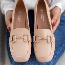 The Fashion Project Loafers με αγκράφα στο ίδιο χρώμα - Μπεζ -Γόβες Εκπτώσεις loafers me agkrafa sto idio xrwma 108834 3kdl