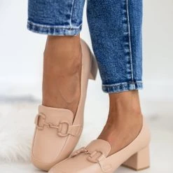 The Fashion Project Loafers με αγκράφα στο ίδιο χρώμα - Μπεζ -Γόβες Εκπτώσεις loafers me agkrafa sto idio xrwma 108834 n2wg