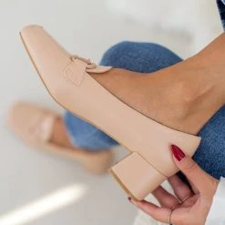 The Fashion Project Loafers με αγκράφα στο ίδιο χρώμα - Μπεζ -Γόβες Εκπτώσεις loafers me agkrafa sto idio xrwma 108834 uv1c