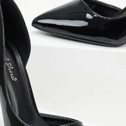 The Fashion Project Γόβες λουστρίνι με άνοιγμα στο πλάι - Μαύρο -Γόβες Εκπτώσεις loustrini goves me anoigma sto plai 99928 7xan