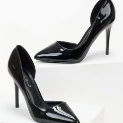 The Fashion Project Γόβες λουστρίνι με άνοιγμα στο πλάι - Μαύρο -Γόβες Εκπτώσεις loustrini goves me anoigma sto plai 99928 izmk