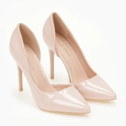 The Fashion Project Γόβες λουστρίνι με άνοιγμα στο πλάι - Nude -Γόβες Εκπτώσεις loustrini goves me anoigma sto plai 99929 0al3