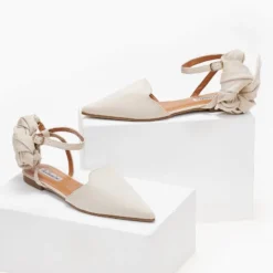 The Fashion Project Μπαλαρίνες Suede με Lace Up δέσιμο - Μπεζ -Γόβες Εκπτώσεις mpalarines suede me lace up desimo 103382 dsa6