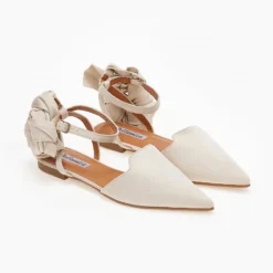 The Fashion Project Μπαλαρίνες Suede με Lace Up δέσιμο - Μπεζ -Γόβες Εκπτώσεις mpalarines suede me lace up desimo 103382 kfw4