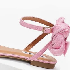 The Fashion Project Μπαλαρίνες Suede με Lace Up δέσιμο - Ροζ -Γόβες Εκπτώσεις mpalarines suede me lace up desimo 103383 9a16