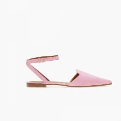 The Fashion Project Μπαλαρίνες Suede με Lace Up δέσιμο - Ροζ